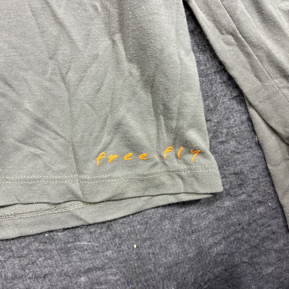 Free Fly Bamboo Long Sleeve Shirt Mens 2XL Gray Performance Lightweight Stain - Picture 4 of 10